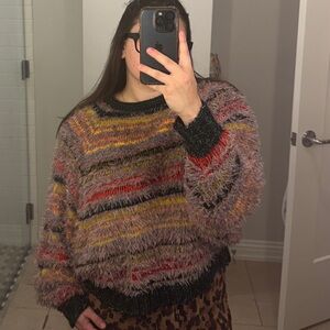 Multicolor Fuzzy Sweater
